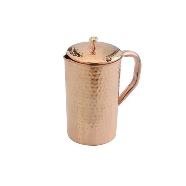 Picture of PURE COPPER HAMMERED JUG NO.4 - pure copper jug ,good health benefits 1.2L